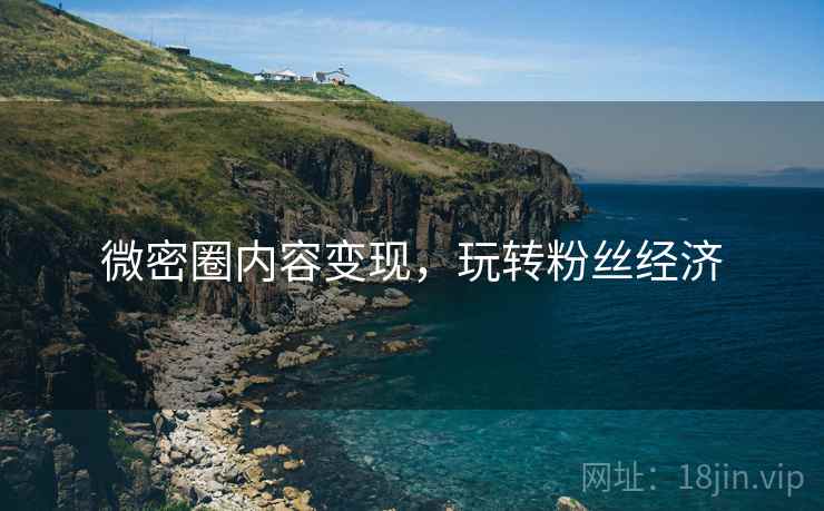 微密圈内容变现,玩转粉丝经济 微密圈内容变现,玩转粉丝经济