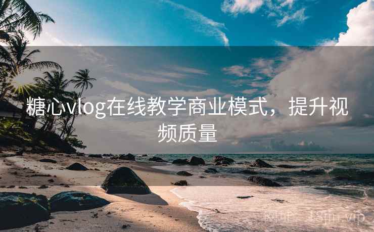 糖心vlog在线教学商业模式，提升视频质量